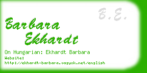 barbara ekhardt business card